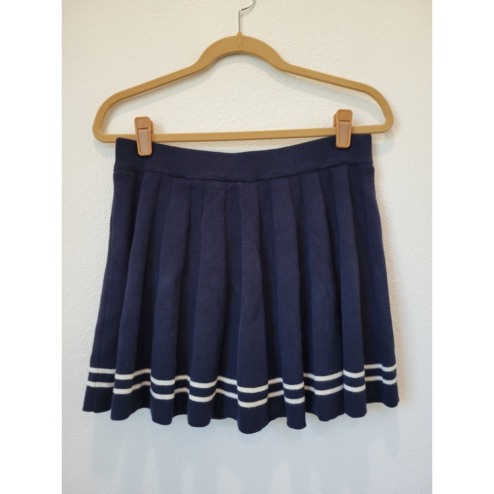 Sincerely Jules Navy Pleated Skirt — Size L